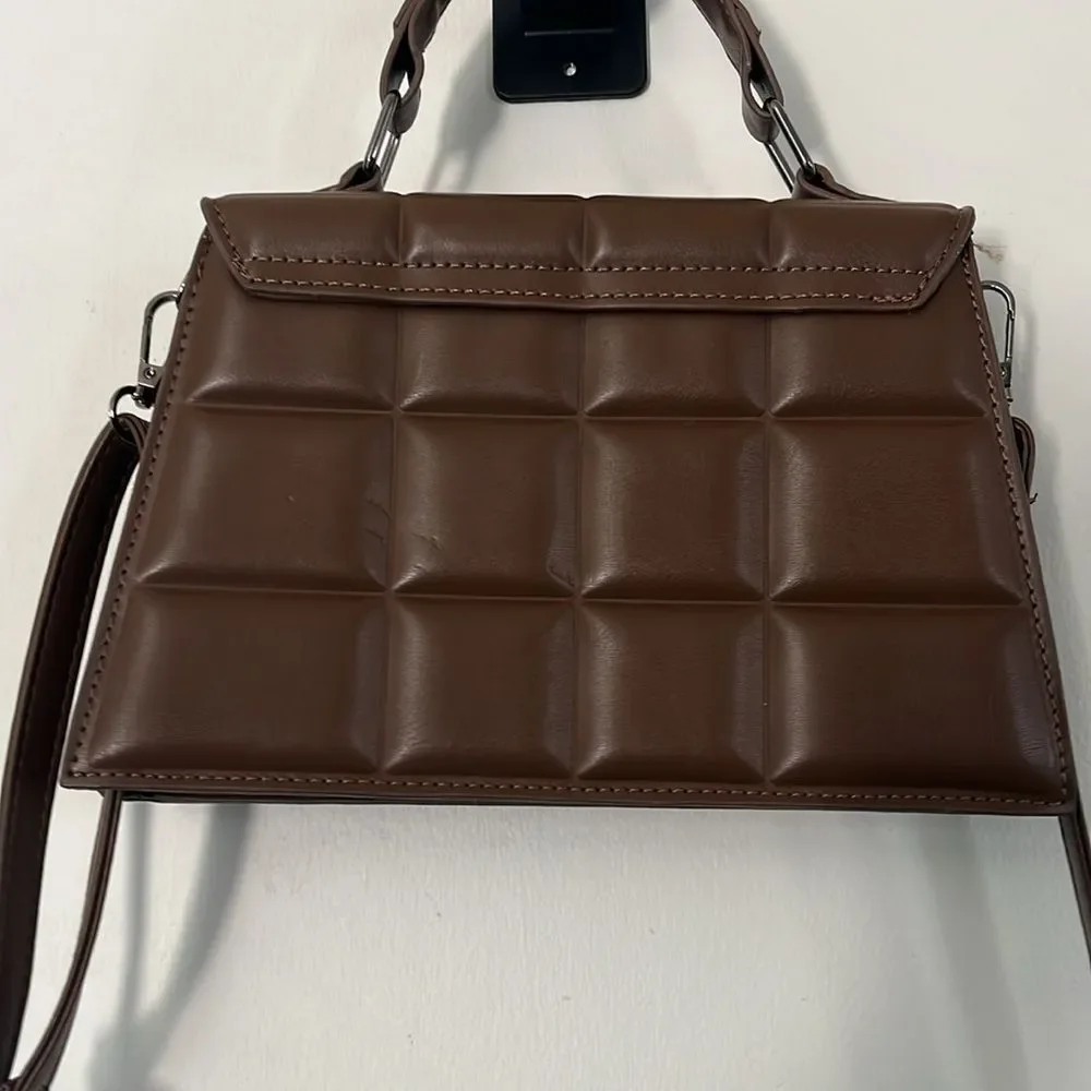 Fashion Rhombus brown quilted‎ crossbody shoulder bag